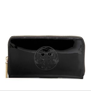 Tory Burch Continental Wallet - Black Patent